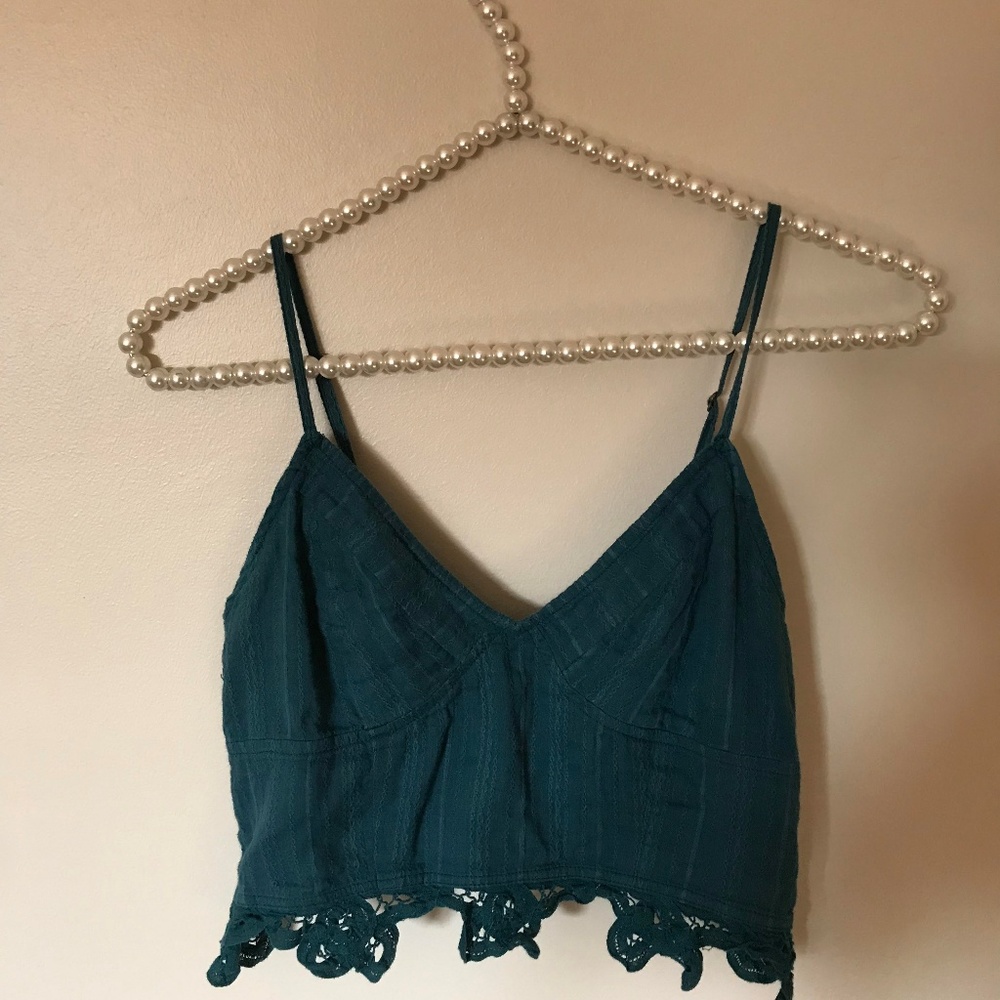 Turquoise Free People Crop